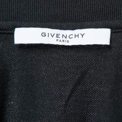 مملوكة مسبقًا Givenchy Black Logo Tape Pique Knit Polo T-Shirt XL