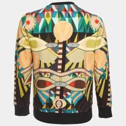 Pre Owned Givenchy Multicolor Abstract Print Cotton Knit Sweatshirt L