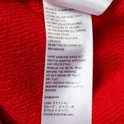 Pre Owned Givenchy Red Logo Print Trompe L'oeil Crewneck Sweatshirt L