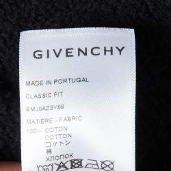 Pre Owned Givenchy Black Cotton Jersey Padlock Detail Zip Up Hoodie L