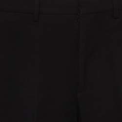 Pre Owned Givenchy Black Cotton Straight Leg Tailored Trousers S