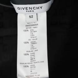 Pre Owned Givenchy Dark Grey Leather and Shearling Aviator Jacket XL