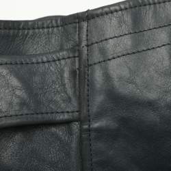 Pre Owned Givenchy Dark Grey Leather and Shearling Aviator Jacket XL