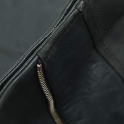 Pre Owned Givenchy Dark Grey Leather and Shearling Aviator Jacket XL