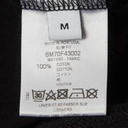 Pre Owned Givenchy Black Logo Dragon Graphic Jersey T-Shirt M