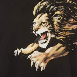 Pre Owned Givenchy Black Printed Jersey Crewneck Sweatshirt XXL 