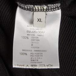 Pre Owned Givenchy Black Jersey Long Sleeve Hoodie XL