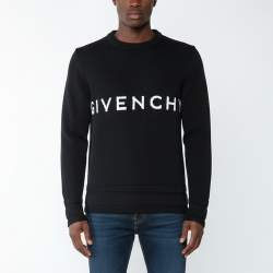مملوكة مسبقًا Givenchy Black 4G Logo Cotton Knit Pullover M