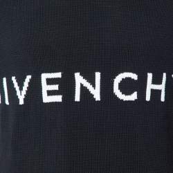 Pre Owned Givenchy Black 4G Logo Cotton Knit Pullover M