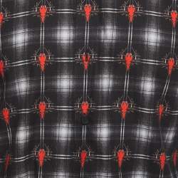 Pre Owned Givenchy Black Check Print Cotton Long Sleeve Shirt L