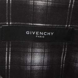 Pre Owned Givenchy Black Check Print Cotton Long Sleeve Shirt L