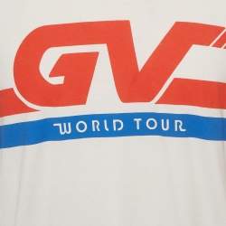 مملوكة مسبقًا Givenchy White Logo Print Jersey World Tour T-Shirt XXL