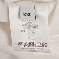 مملوكة مسبقًا Givenchy White Logo Print Jersey World Tour T-Shirt XXL
