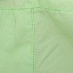 Pre Owned Givenchy Green 4G Lock Graphic Poplin Hawaiian Short Sleeve Boxy Fit Shirt M