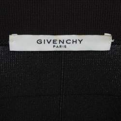 Pre Owned Givenchy Color Block Logo Print Knit Quarter Zip-Up Jumper XL