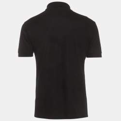 Pre Owned Givenchy Paris Black Cotton Pique Short Sleeve Polo T-Shirt M