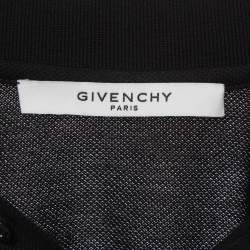 Pre Owned Givenchy Paris Black Cotton Pique Short Sleeve Polo T-Shirt M