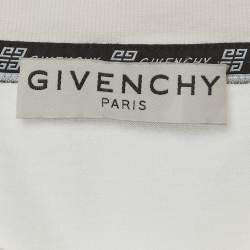 Pre Owned Givenchy White Printed Jersey Short Sleeve Crewneck T-Shirt XL 