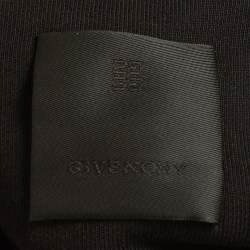 Pre Owned Givenchy Black Logo Embroidered Cotton Oversized Hoodie L