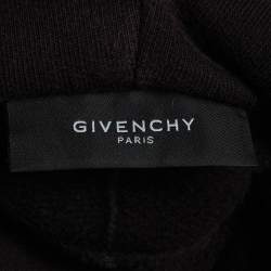 Pre Owned Givenchy Black Faded Rottweiler Print Jersey Hooded Sweatshirt M