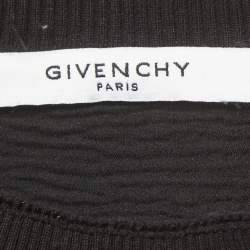 Pre Owned Givenchy Black Logo Graphic Distressed Jersey Sweatshirt XS