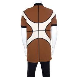 Givenchy Colorblock Basketball Pattern Honeycomb Knit Polo T-Shirt S