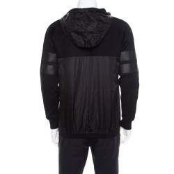 Givenchy Black Knit Layered Hooded Sweatshirt M