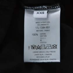 Pre Owned Givenchy Black Cotton Jersey Knit Circular Mirror Embellished Columbian Fit T-Shirt XXS