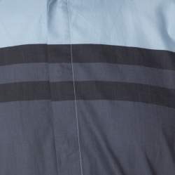 Pre Owned  قميص بولو جيفنشي بأكمام قصة تريكو قطن مخطط متعدد الألوان L