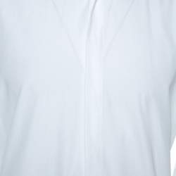 Pre Owned قميص جيفنشي أزرار أمامية قطن أبيض 3XL