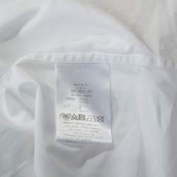 Pre Owned قميص جيفنشي أزرار أمامية قطن أبيض 3XL