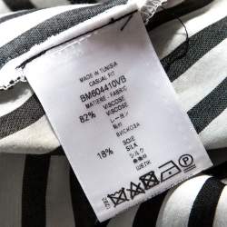 Givenchy Monochrome Striped Print Silk Blend Button Front Shirt M