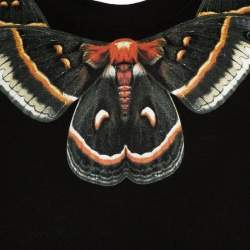 Givenchy Black Butterfly Print Cotton Crew Neck T-Shirt S