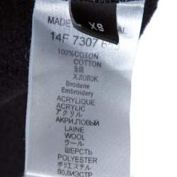 Pre Owned سويتشيرت جيفنشي رقبة مستديرة قطن أيقونة تريبال أسود XS