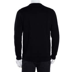 Pre Owned سويتشيرت جيفنشي رقبة مستديرة قطن أيقونة تريبال أسود XS