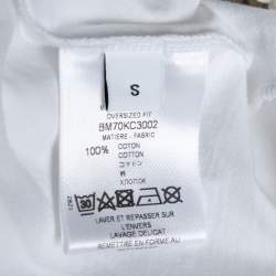 Pre Owned Givenchy White Logo Print Cotton Paris Vintage Oversized T-Shirt S
