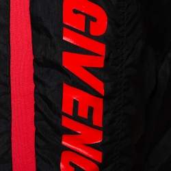 Pre Owned Givenchy Two Tone Logo Print Synthetic Track Pants M