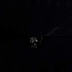 Pre Owned Givenchy Navy Blue Cotton Zipper Cuff Detail Long Sleeve Shirt M