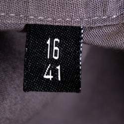 Pre Owned Givenchy Taupe Cotton Long Sleeve Mandarin Collar Shirt L