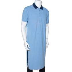 Pre Owned تي شيرت بولو جيفنشي متوسط طول بيك قطن أزرق أرجواني S