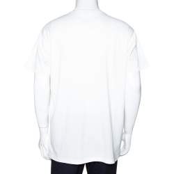 Pre Owned Givenchy Cream Cotton World Tour Print Oversized T Shirt S 
