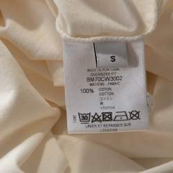 Pre Owned Givenchy Cream Cotton World Tour Print Oversized T Shirt S 