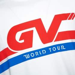 Pre Owned Givenchy Cream Cotton World Tour Print Oversized T Shirt S 