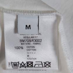 Pre Owned تي شيرت جيفنشي قصة إعتيادية طباعة رير قطن أبيض M