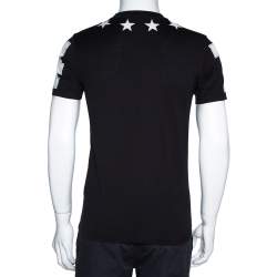Pre Owned Givenchy Black Cotton Star Applique T Shirt XS 