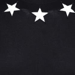 Pre Owned Givenchy Black Cotton Star Applique T Shirt XS 