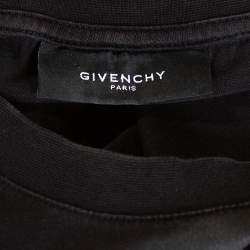 Givenchy Black Rottweiler Print Cotton Cuban Fit T-Shirt XS