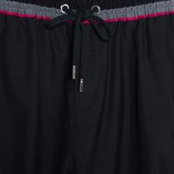 Givenchy Black Wool Blend Contrast Grosgrain Waistband Joggers XXS