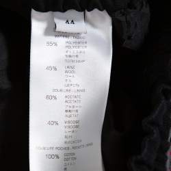 Givenchy Black Wool Blend Contrast Grosgrain Waistband Joggers XXS