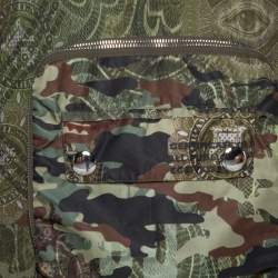 Pre Owned هودي جيفنشي تفاصيل جيثب كبير طباعة مموهه زهور أخضر زيتوني S